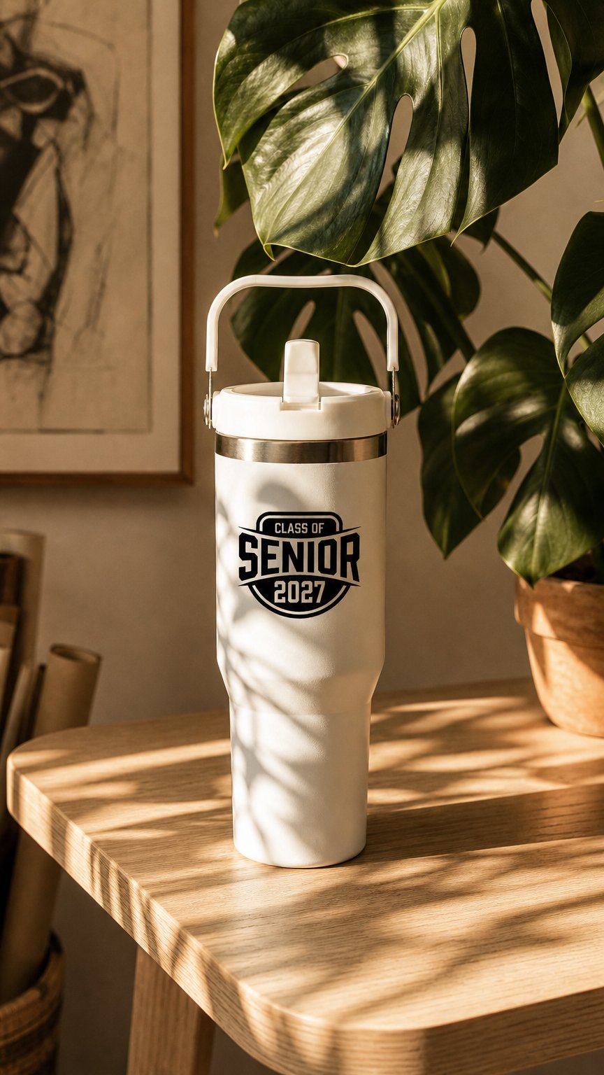 AI product shot of 2027 Travel Tumbler