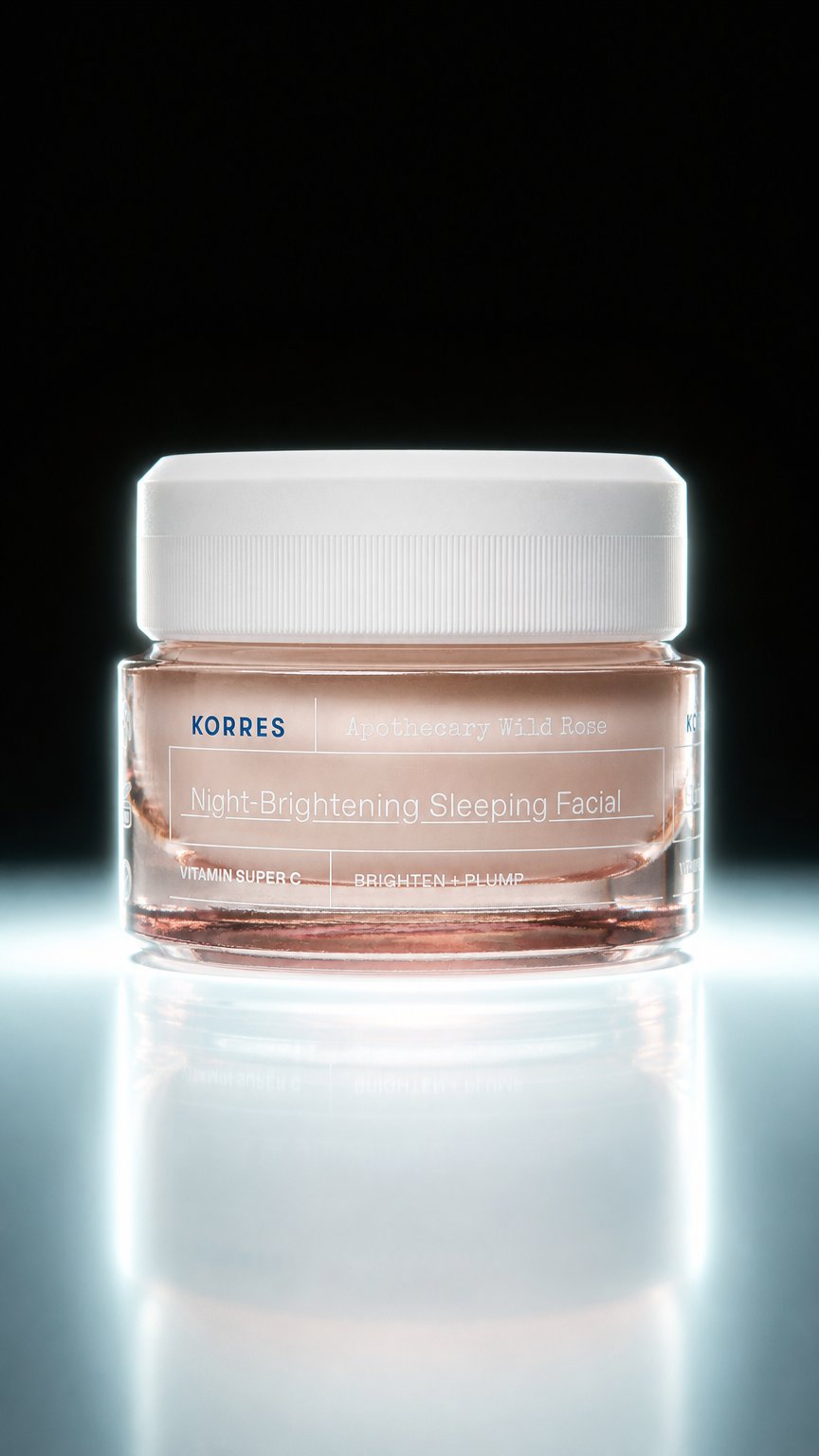AI product shot of Apothecary Wild Rose Brightening Sleeping Facial