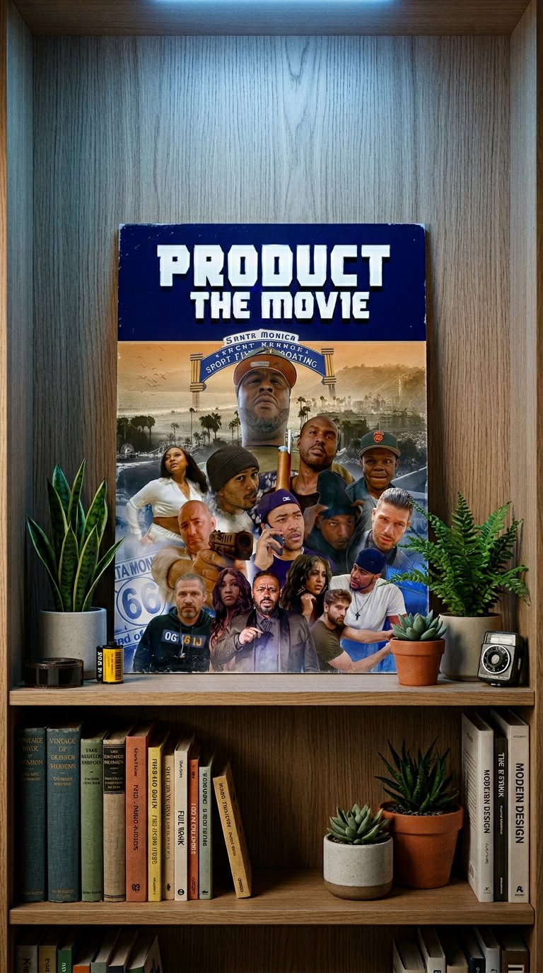AI product shot of Product the Movie: Welcome to Santa Monica