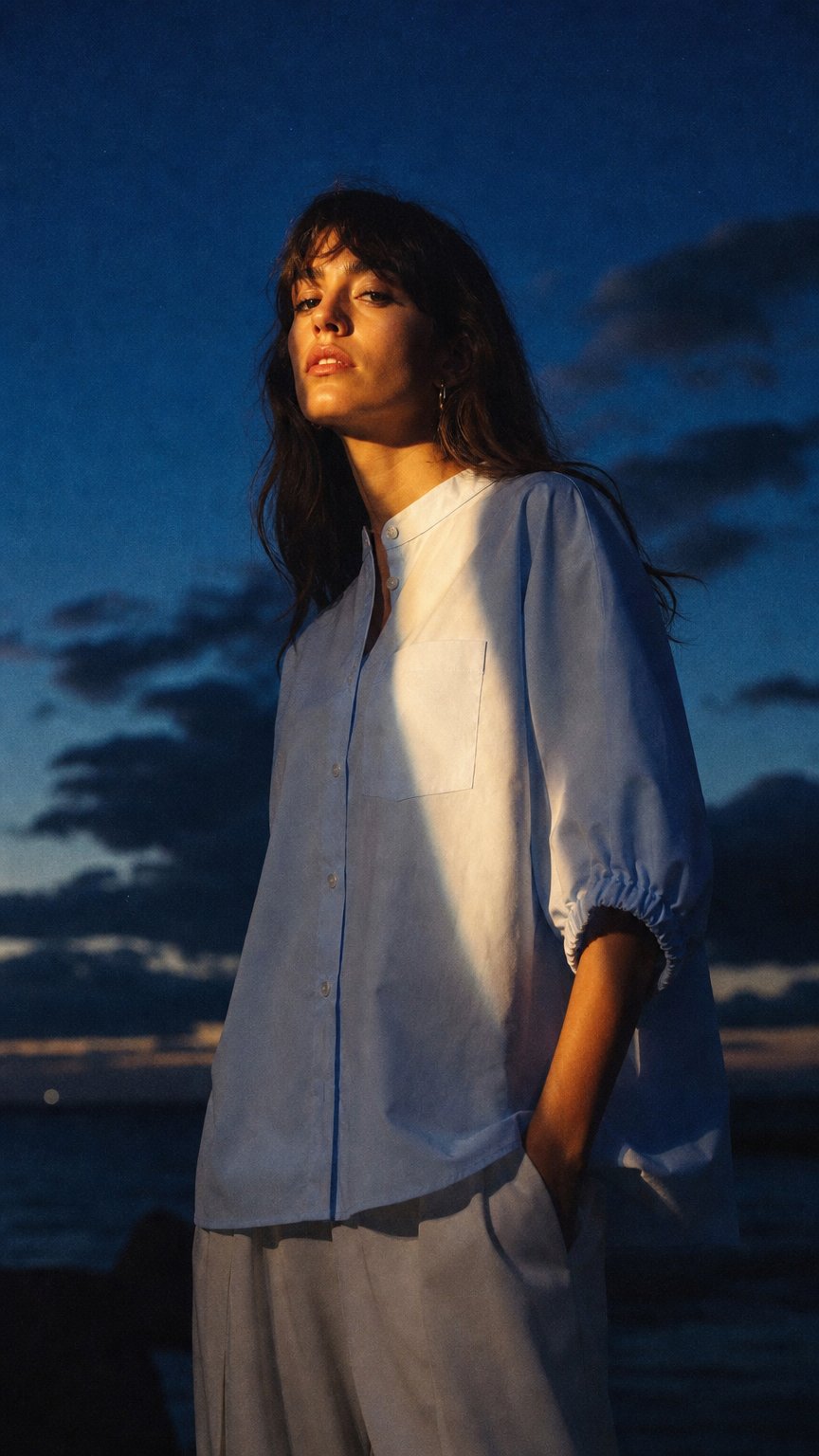 AI product shot of Damenbluse "Malia"