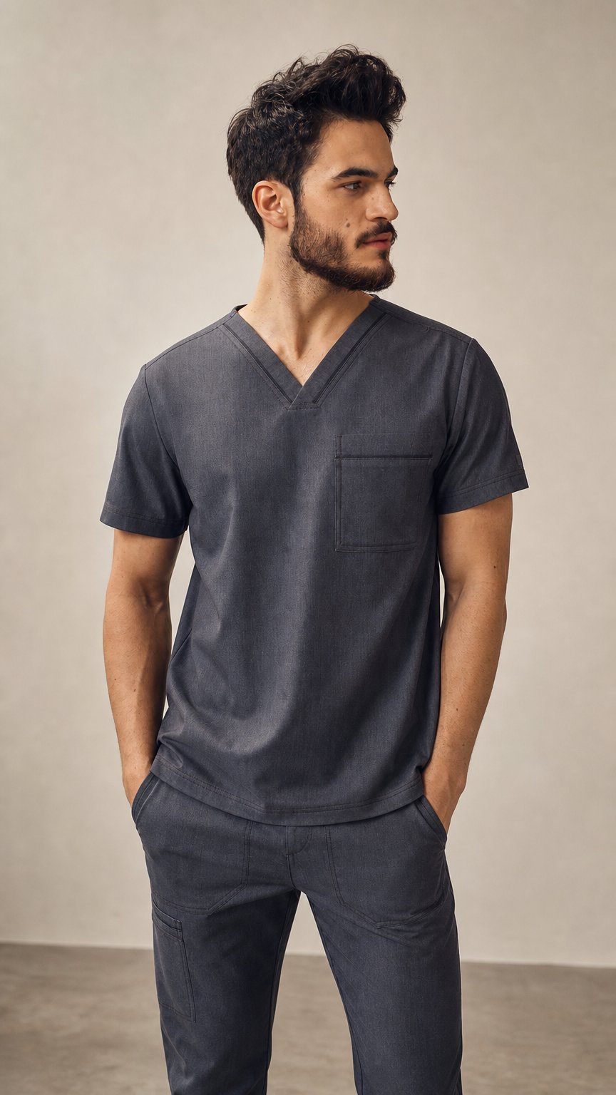 AI product shot of Bluza męska Maevn Matrix Pro Men szary melanż