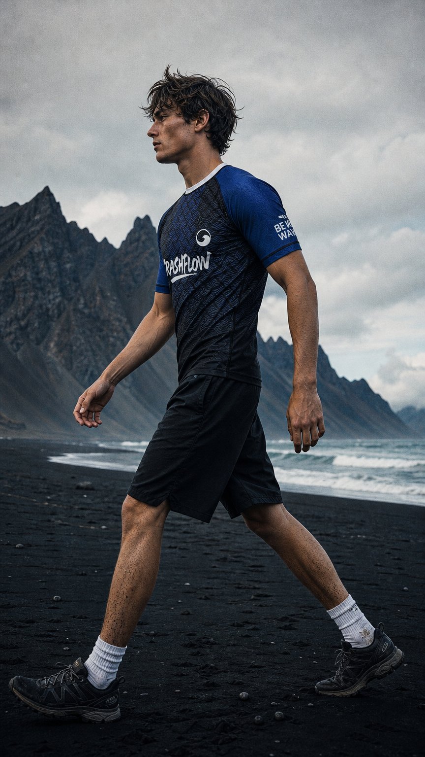 AI product shot of Flow Kit – Rashguard