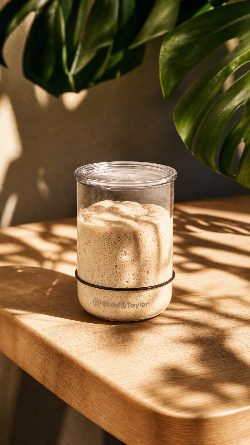AI product shot of Sourdough Home & Starter Jar