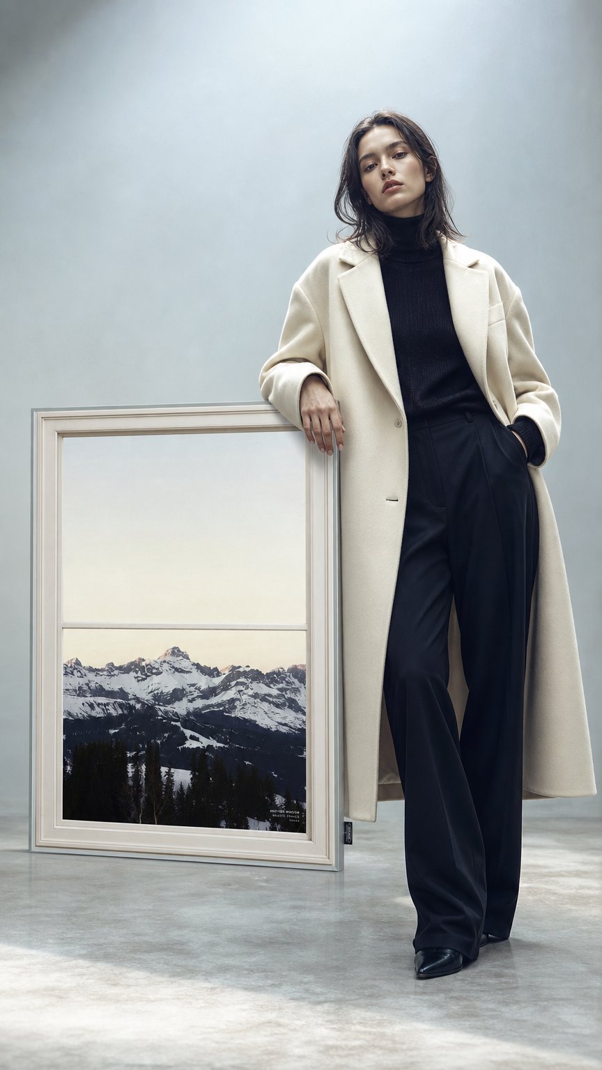 AI product shot of MEGÈVE, A1 FRAMED WORK
