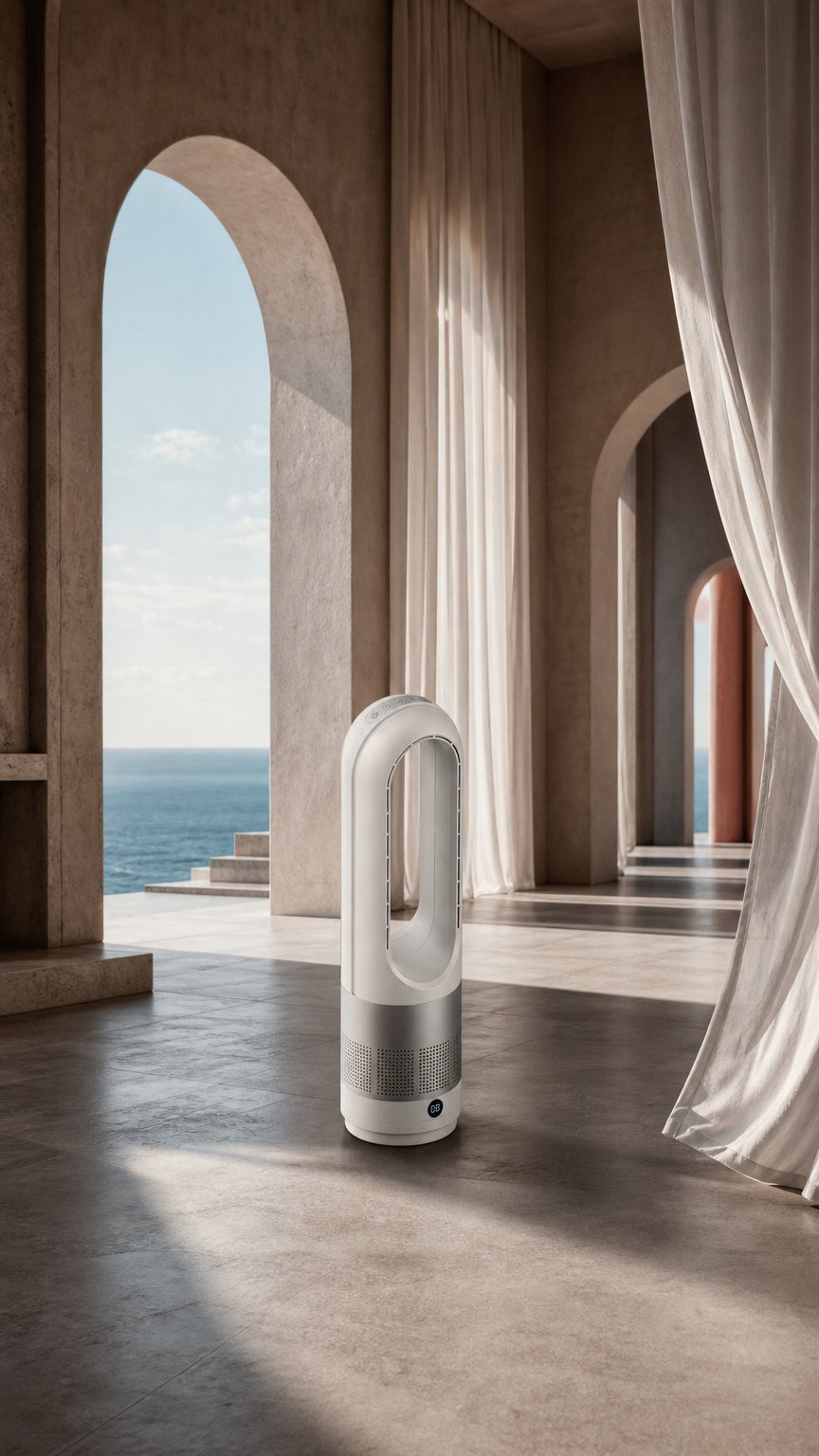 AI product shot of Climaire, ventilateur sans pales