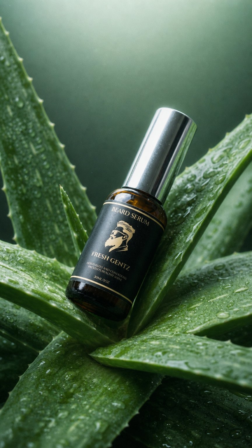 AI product shot of Beard Serum