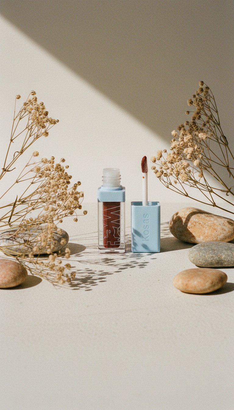 AI product shot of Wet Lip Oil Gloss in Cola