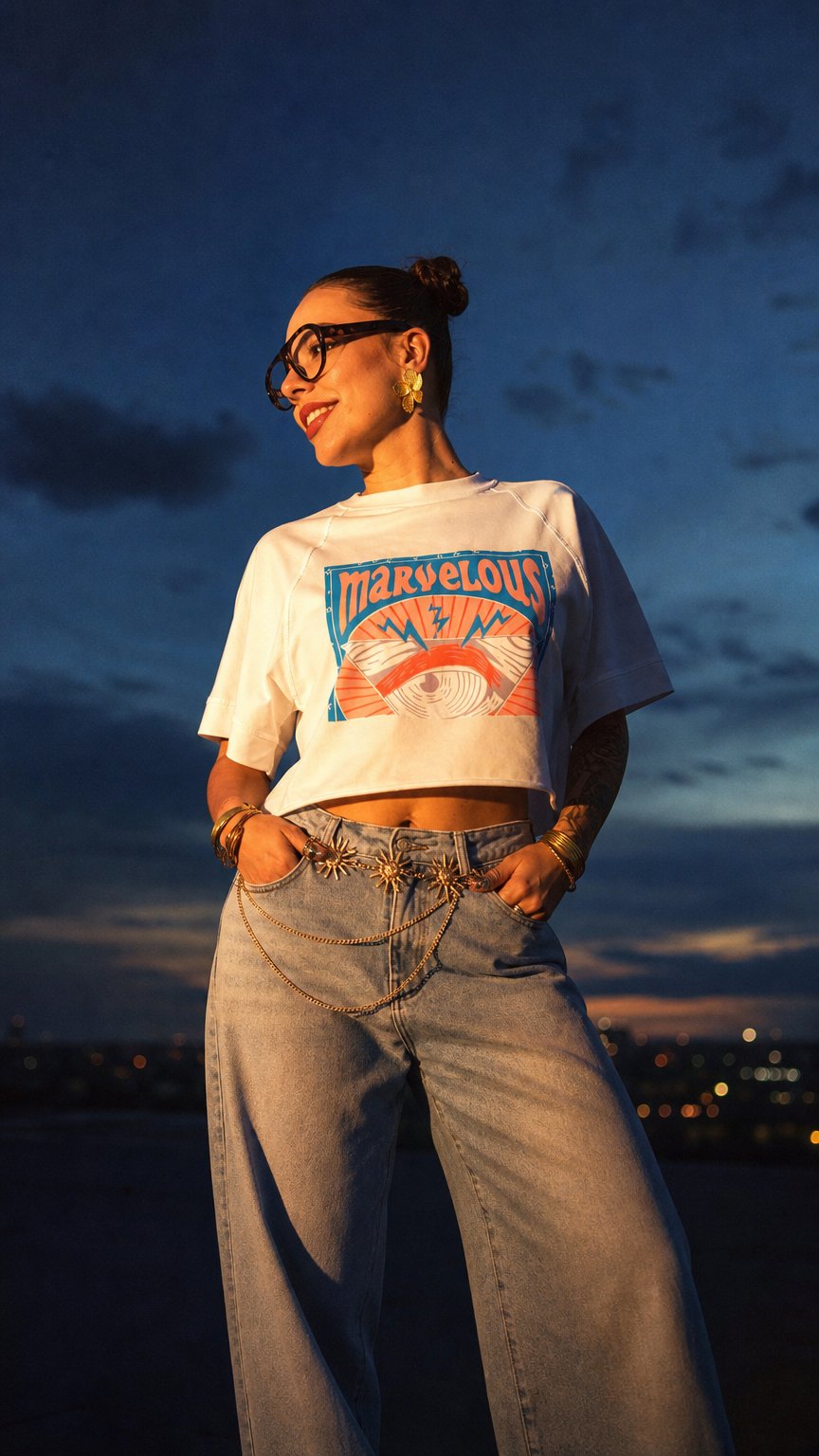 AI product shot of T-Shirt MARVELOUS