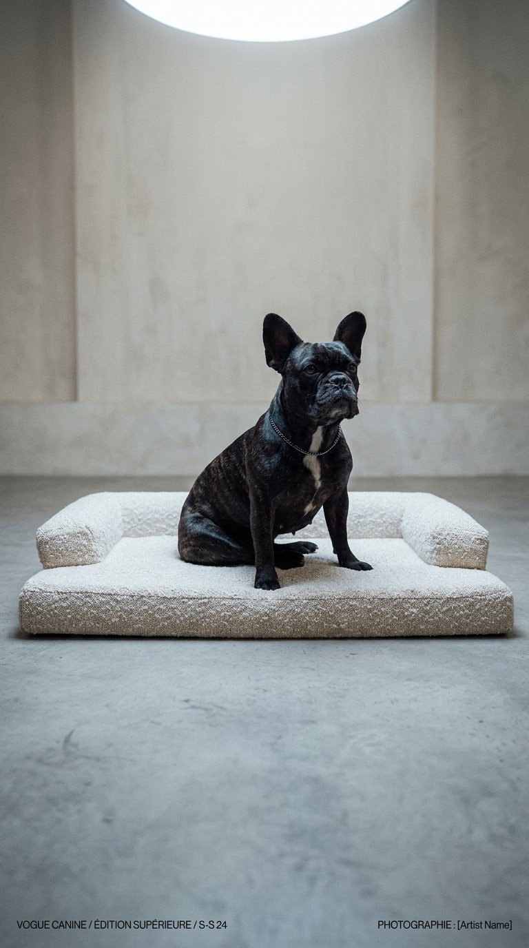 AI product shot of Cloud Dog Bed - Buttercream Boucle