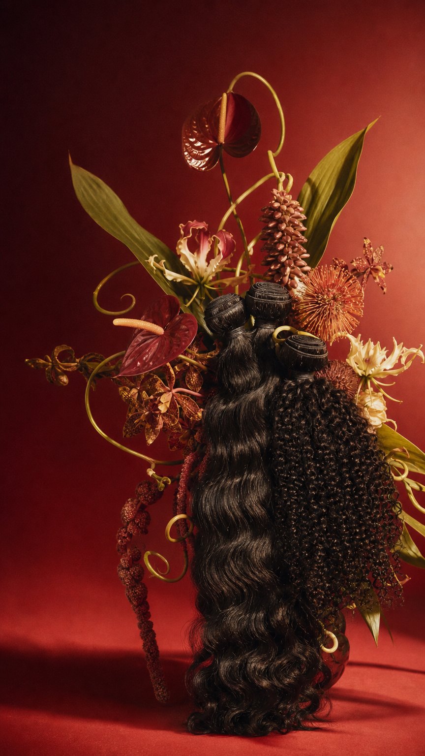 AI product shot of Luxury Hair Bundles