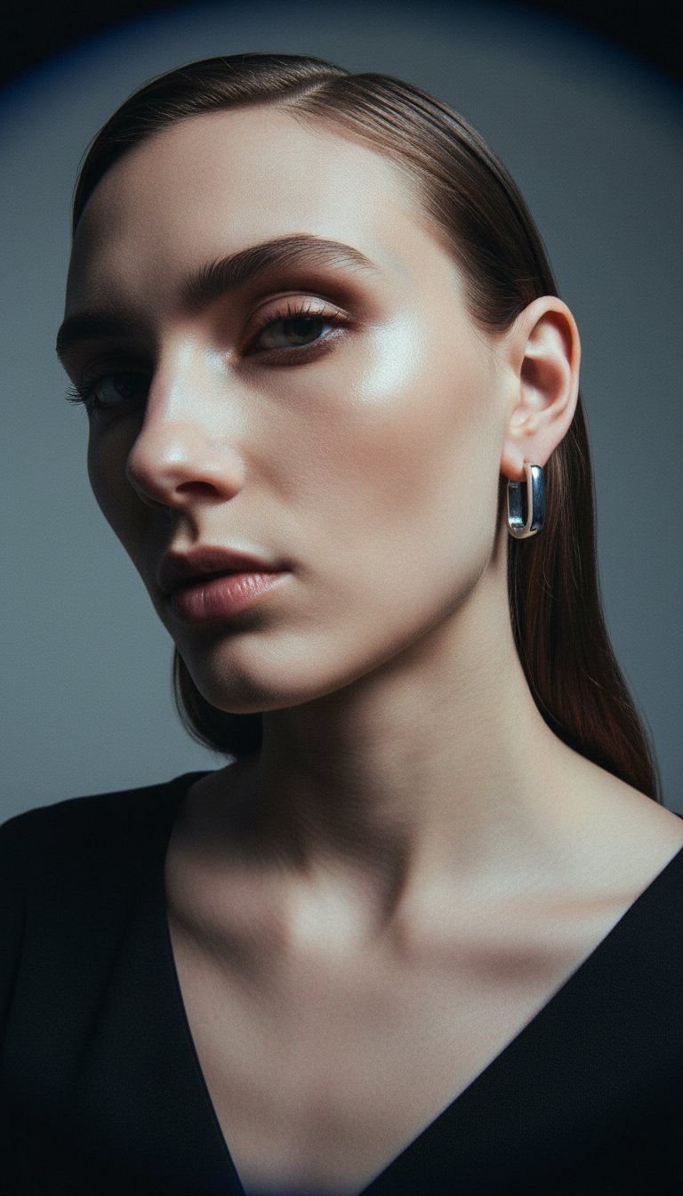 AI product shot of Creolen silber GEO small