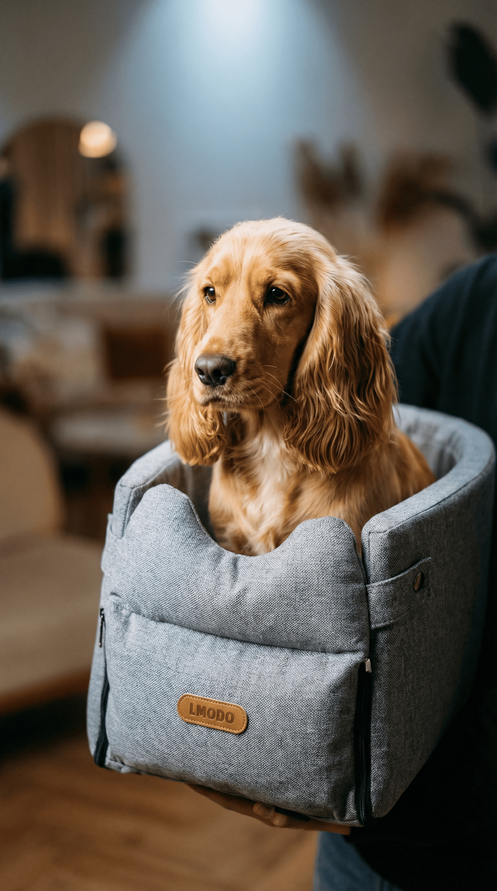 AI product shot of Car Central Dog Car Seat Bed Portable Dog Carrier For Small Dogs And Cats Safety Travel Bag Accessories Pet Products