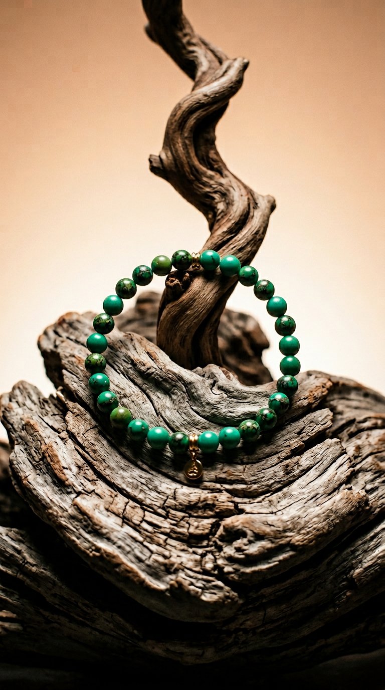 AI product shot of Nana Turquoise Bead Bracelet