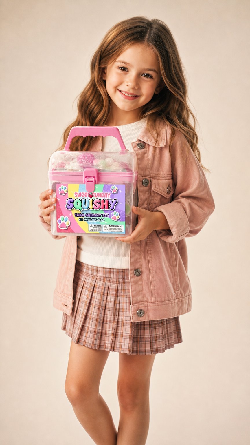 AI product shot of TABA SQUISHY KIT - DIY Paw Print Squishy Maker for Kids