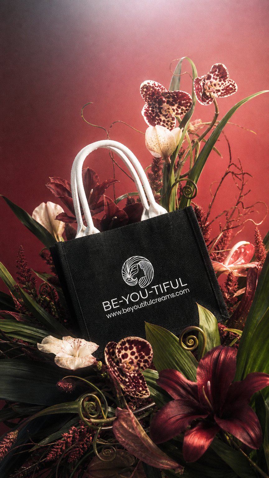 AI product shot of BE-YOU-TIFUL Tote Bags