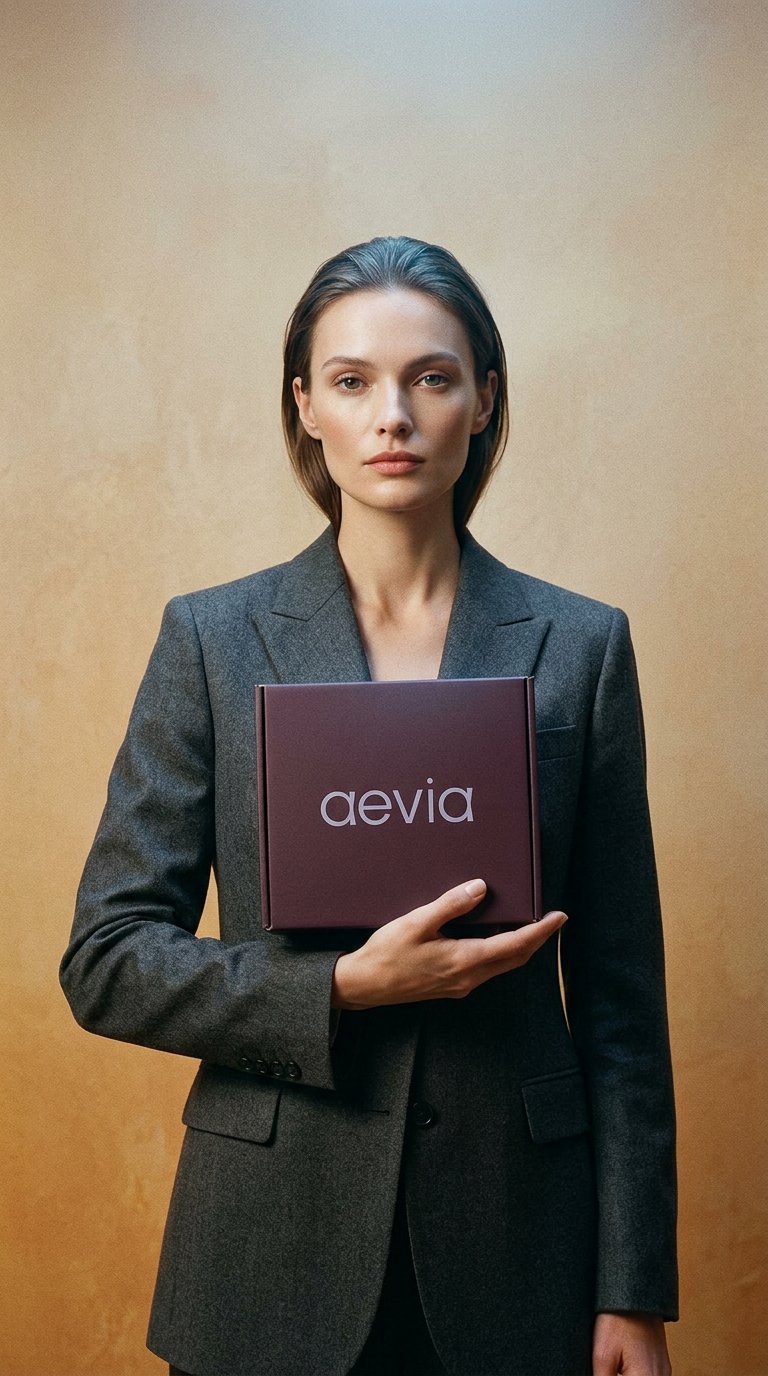 AI product shot of Aevia | Brand and Packaging Design