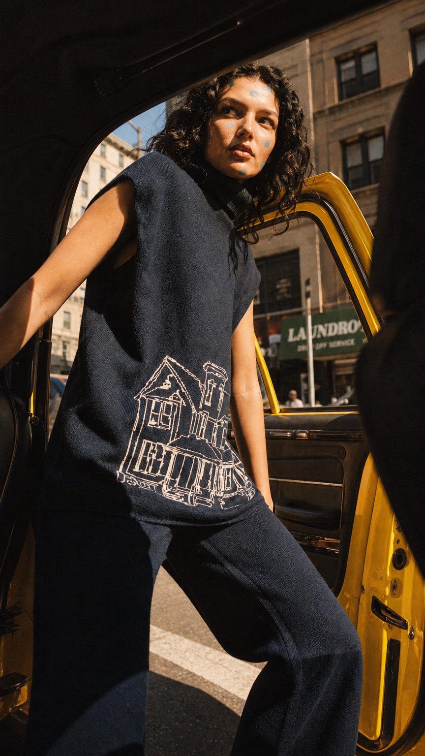 AI product shot of Main Street Turtleneck Vest