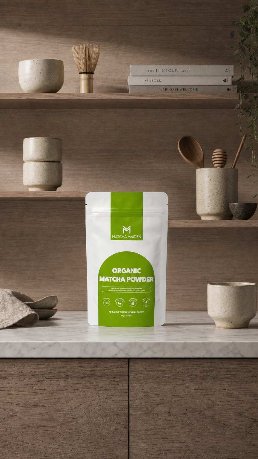 AI product shot of Organic Matcha