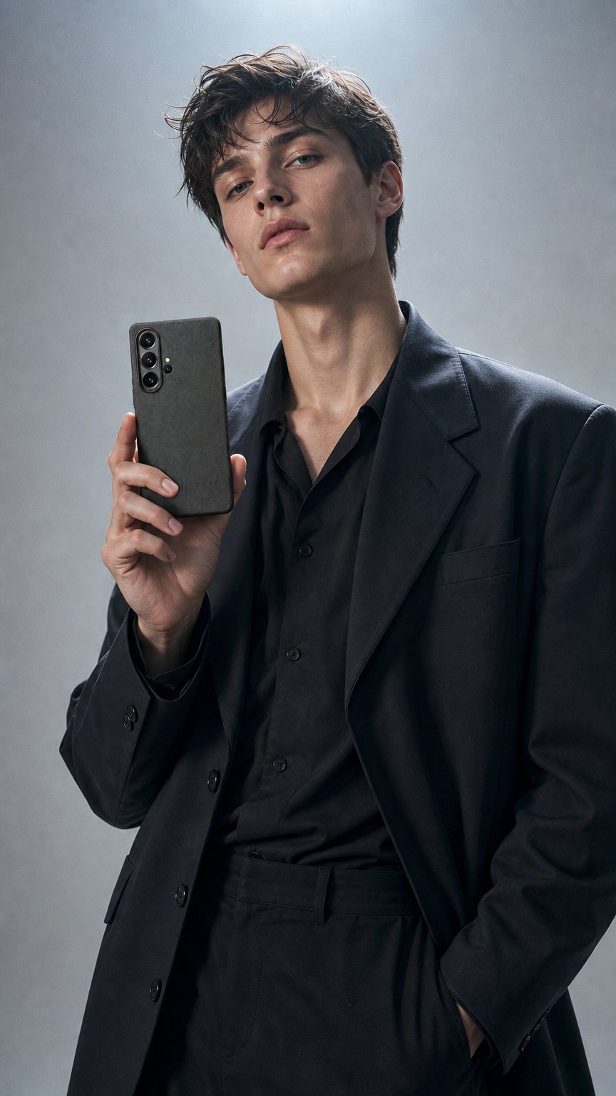 AI product shot of Samsung Galaxy S26 Ultra Alcantara Cover