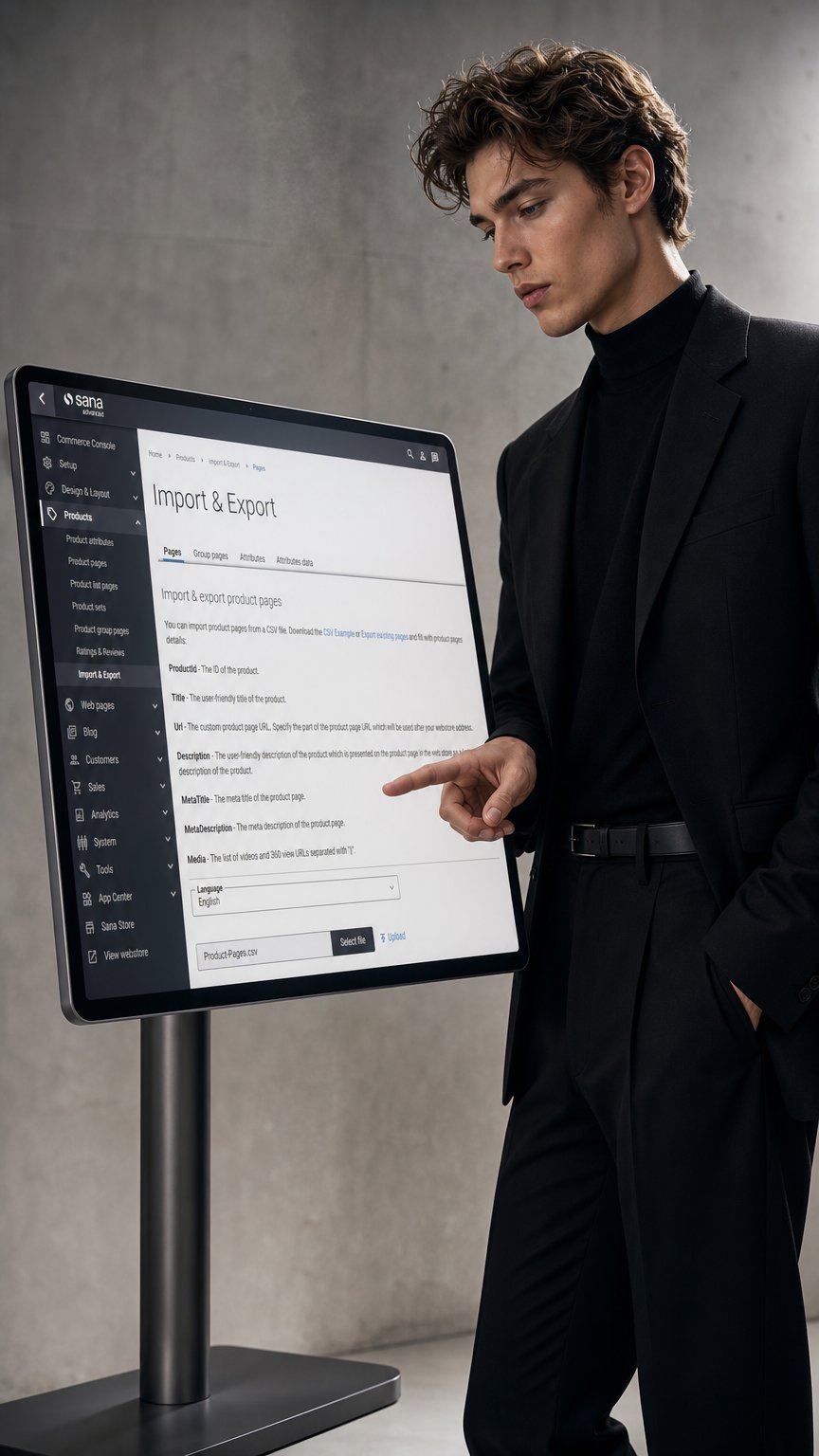 AI product shot of Export and Import Product Pages
