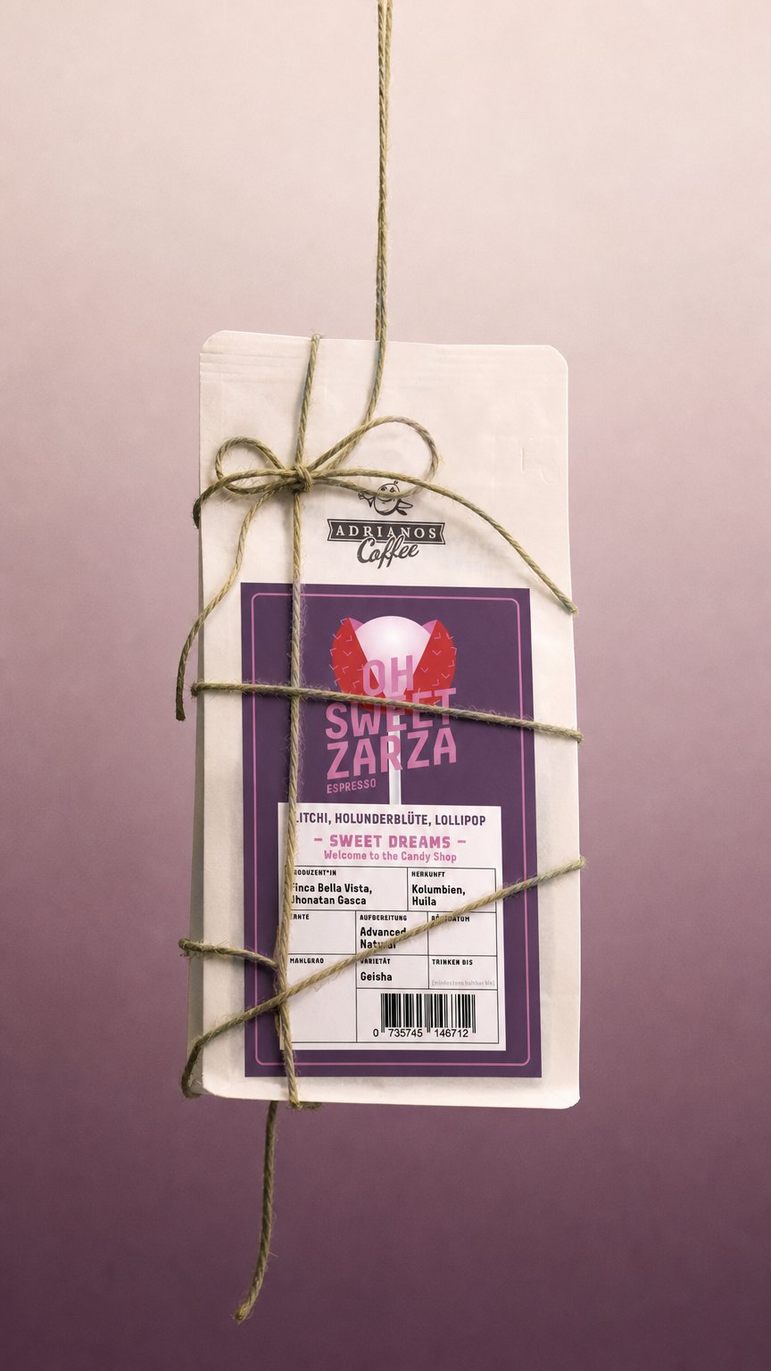 AI product shot of Zarza Kaffee Bohnen