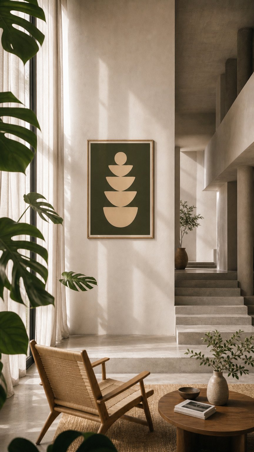 AI product shot of Balanced Shapes Plakat