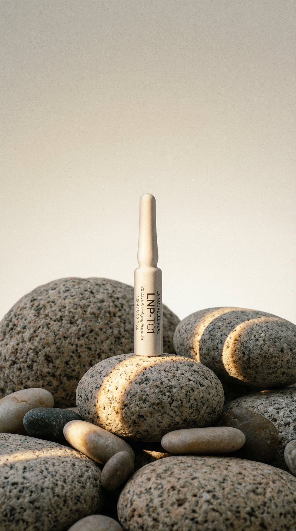 AI product shot of T01 Ampoule Anti-âge 28 jours