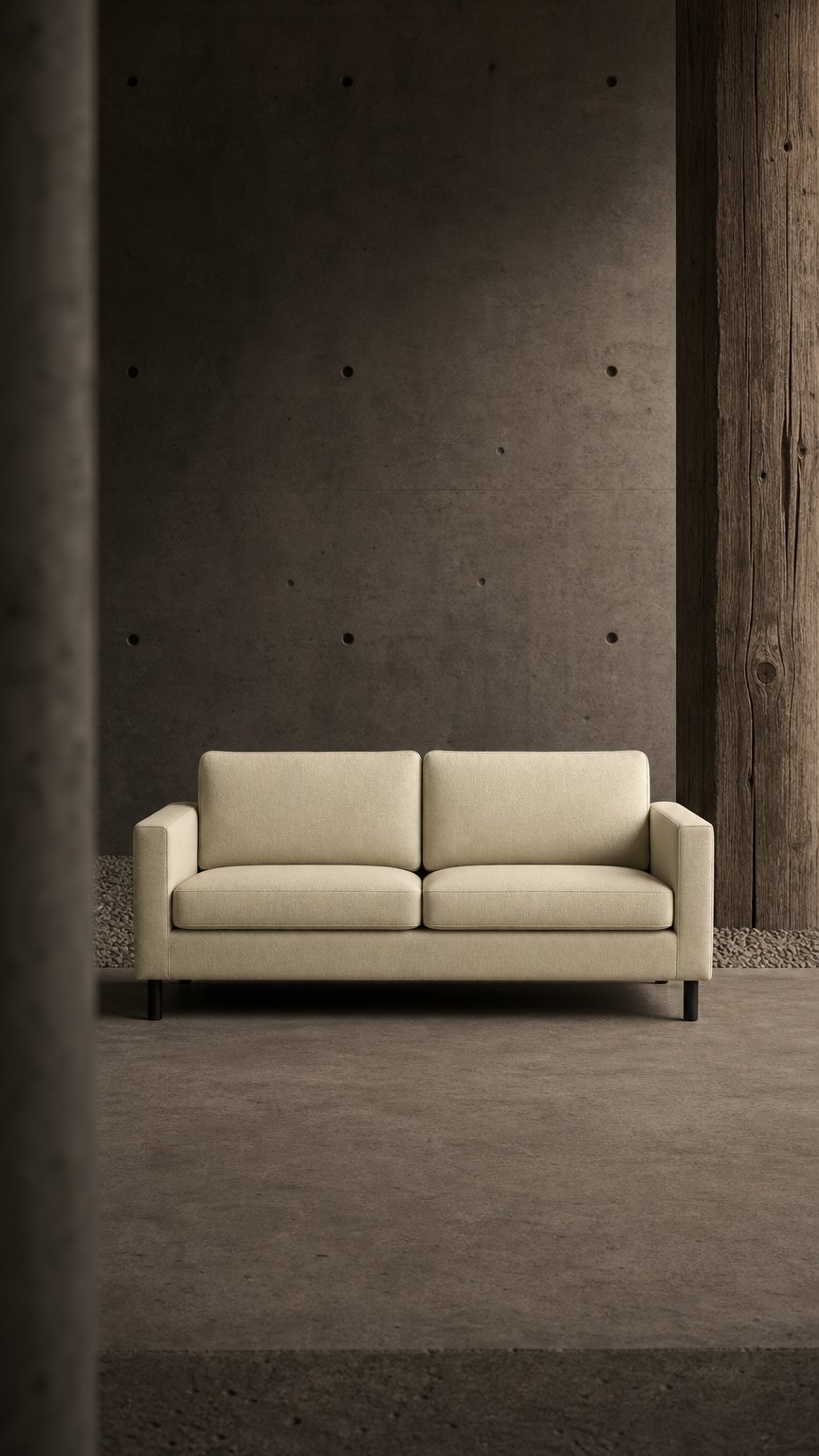 AI product shot of PARUP 3-seat sofa cover