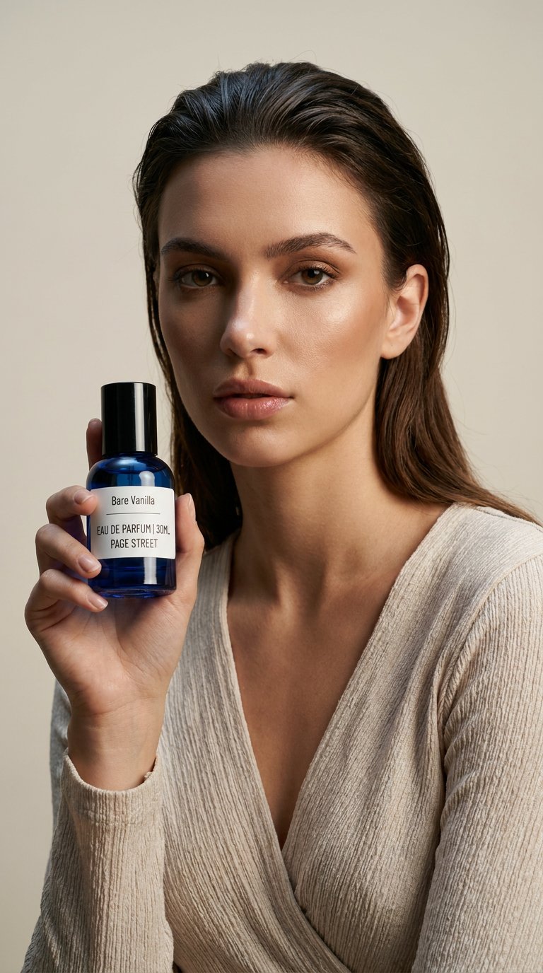 AI product shot of BARE VANILLA