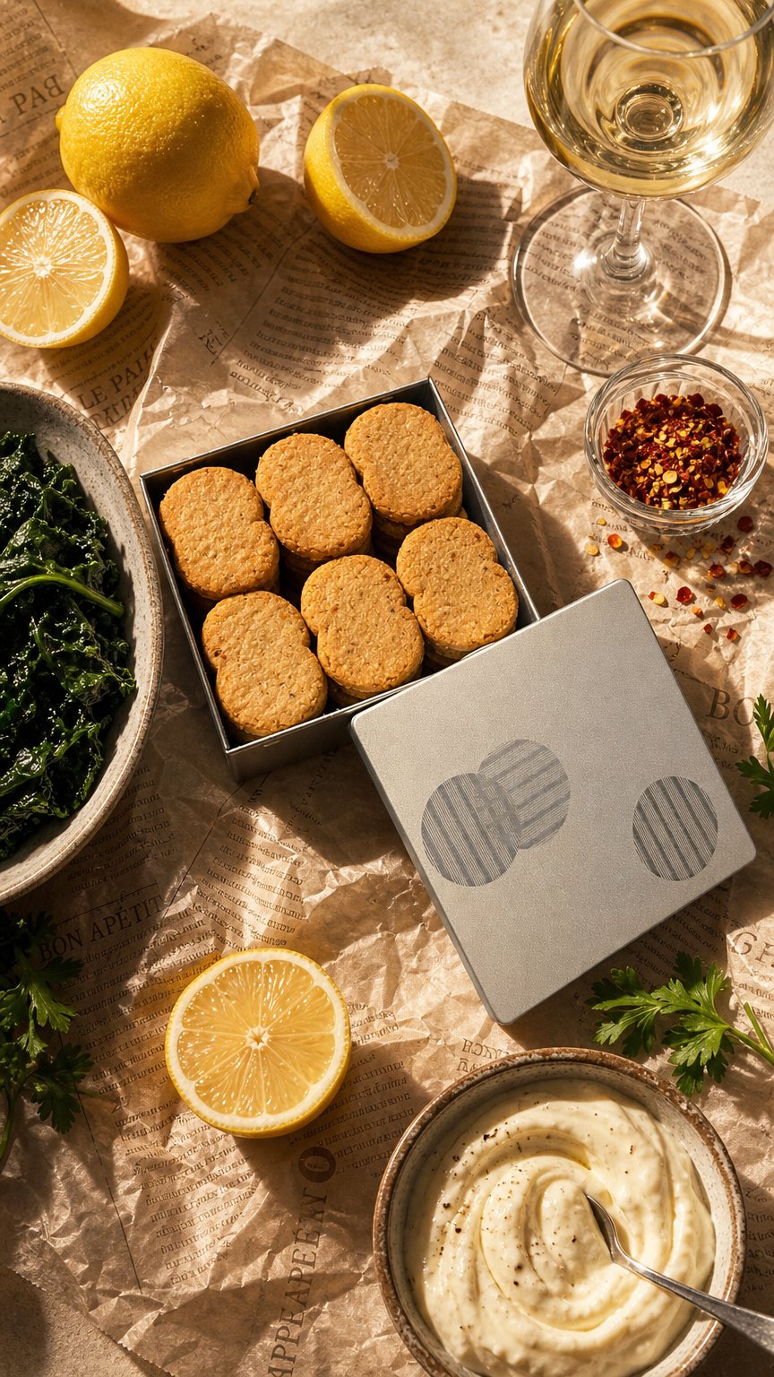 AI product shot of Parmigiano-Reggiano Biscuits (24 pieces)