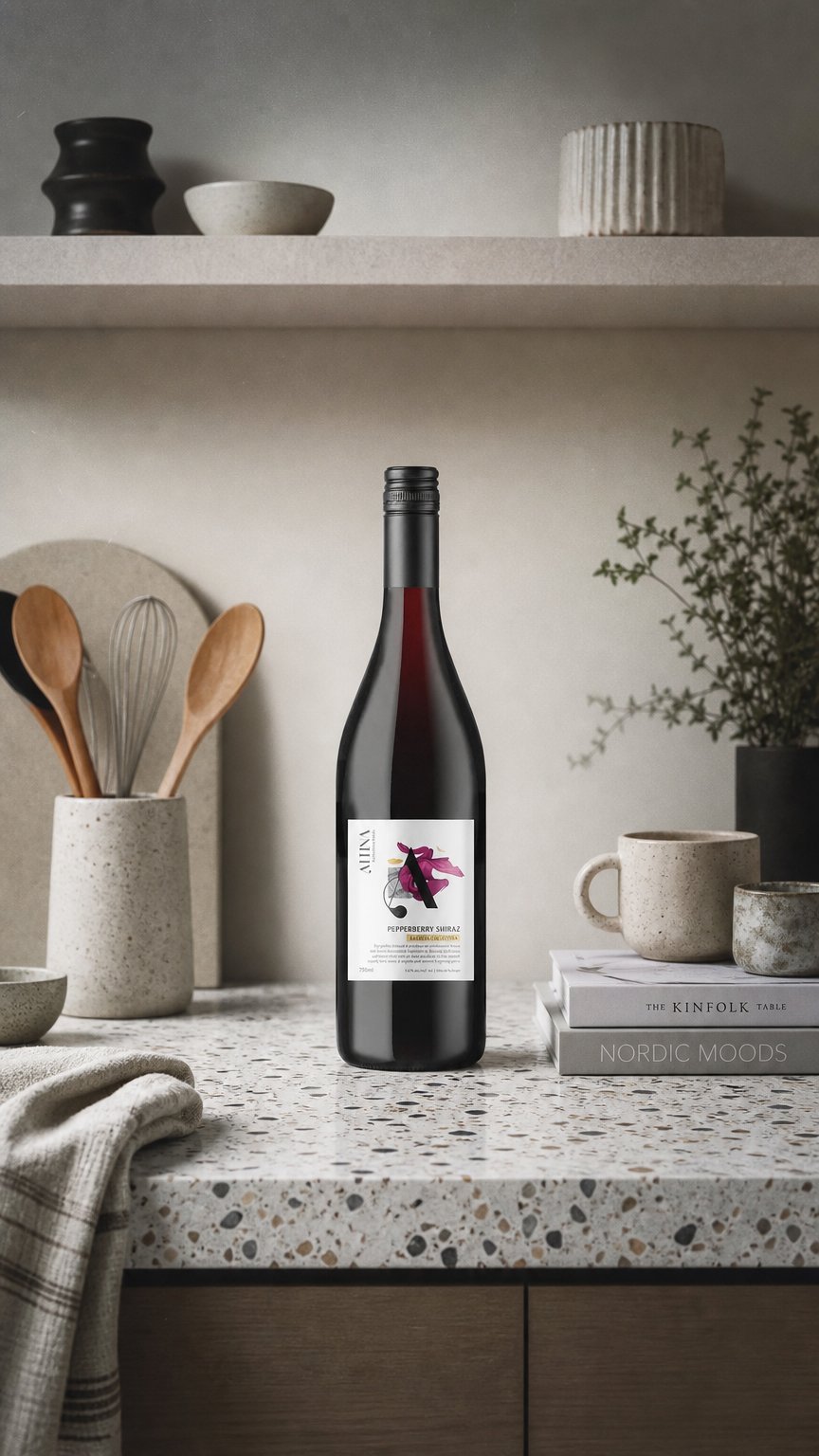 AI product shot of Altina Liberate Pepperberry Shiraz