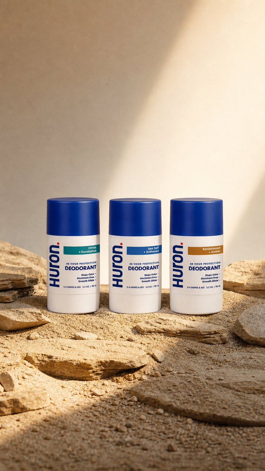 AI product shot of Deodorant 3-Pack - LP
