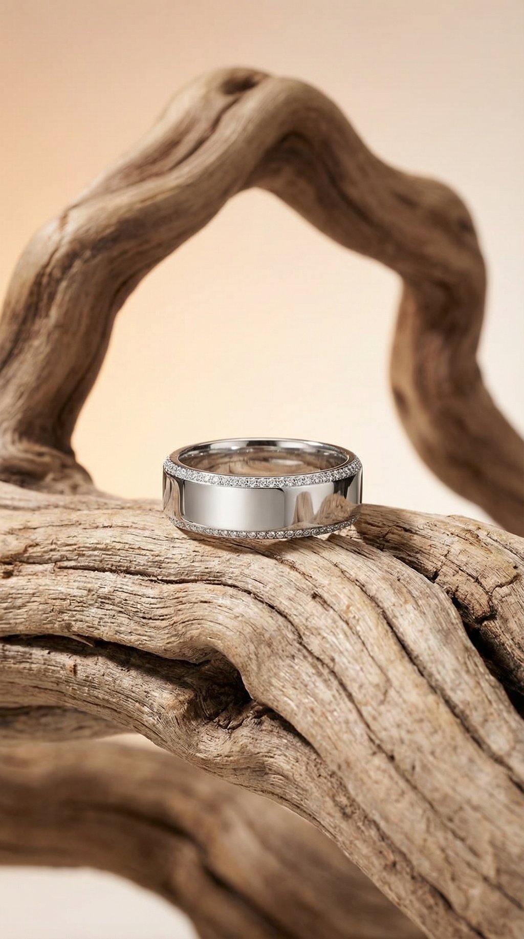 AI product shot of Avalon Eternity Diamond 6mm Wedding Ring (2/5 ct. tw.) in 18K White Gold
