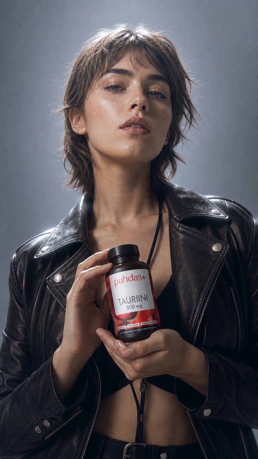 AI product shot of Tauriini 500mg, 120 kaps