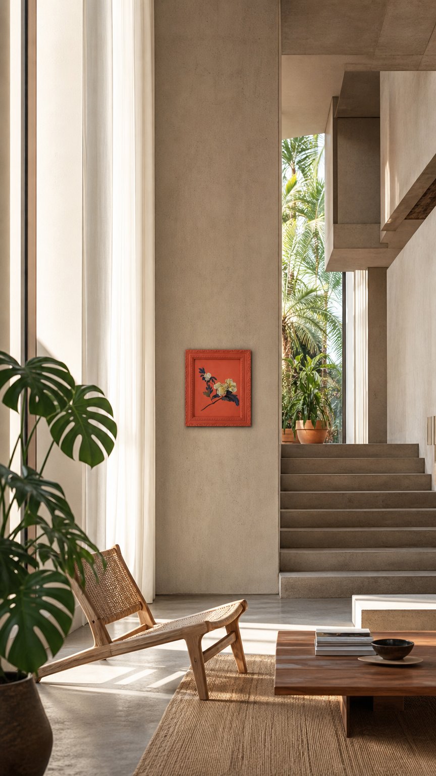 AI product shot of White peony on orange