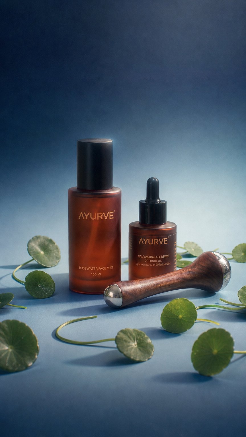 AI product shot of NALPAMARA MUKHA ABHYANGA
