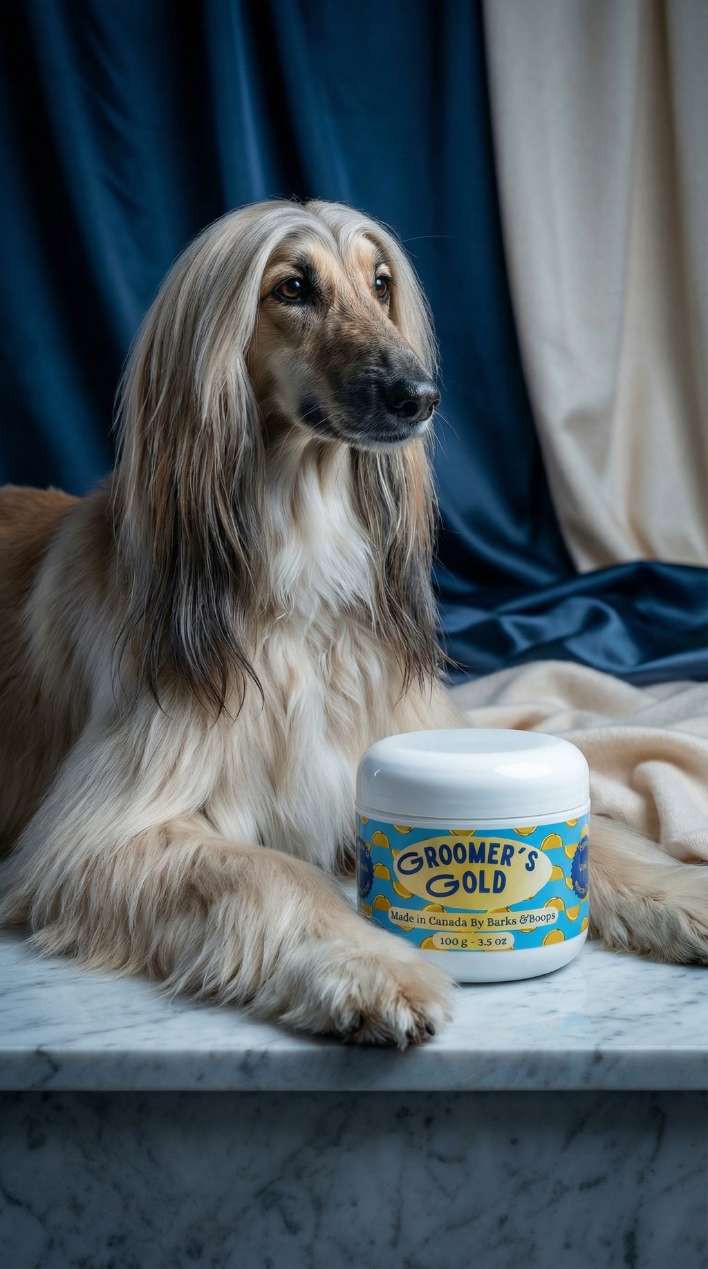 AI product shot of Groomer's Gold - 3 in 1 Grooming Cream - Lick-Safe