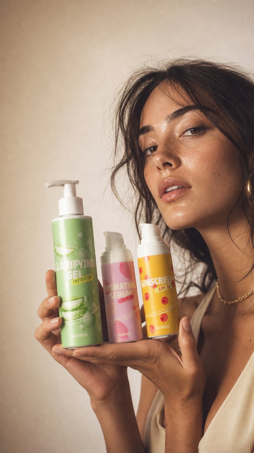 AI product shot of The Basic Glow Set