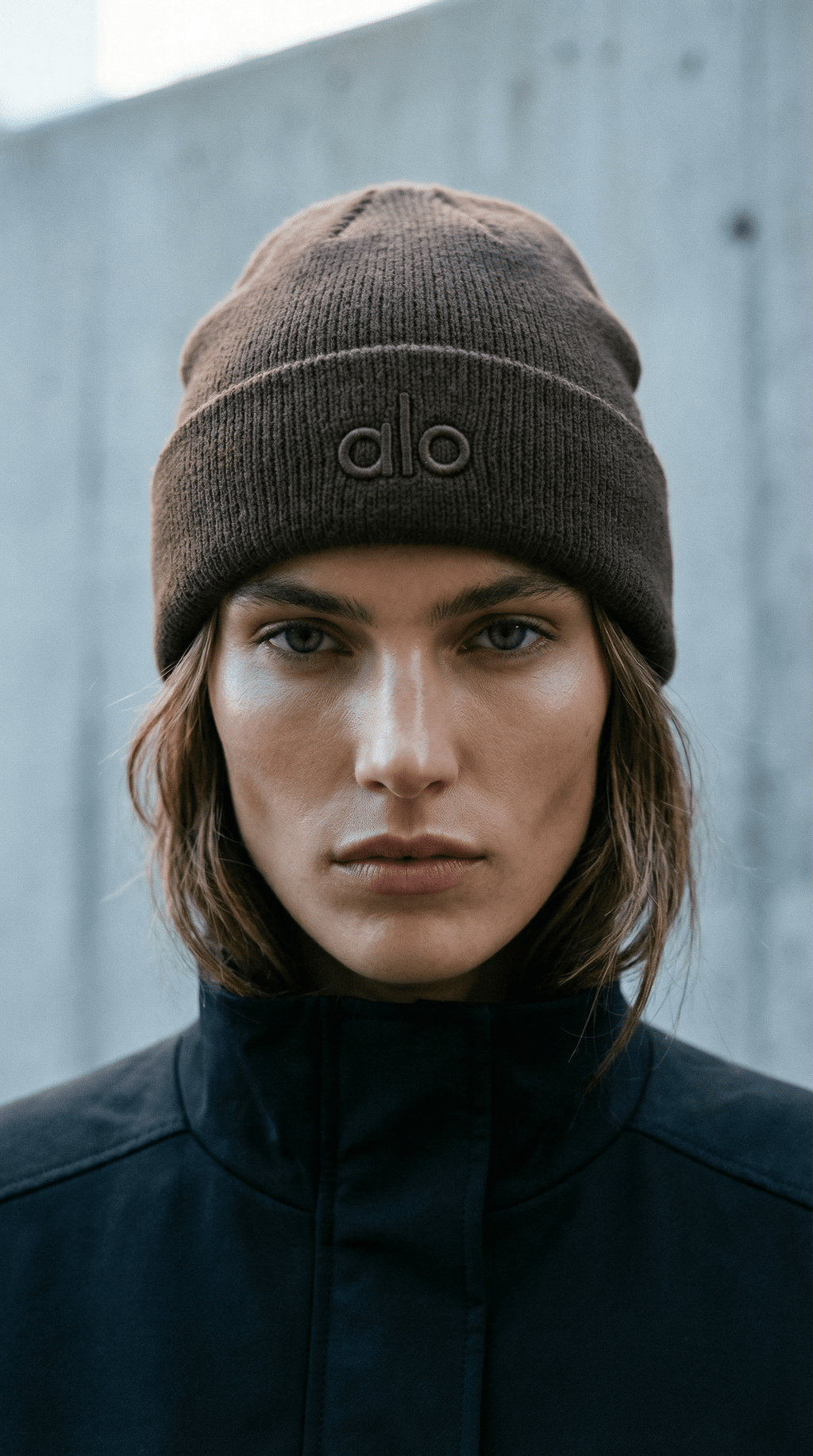 AI product shot of Notable Beanie - Espresso
