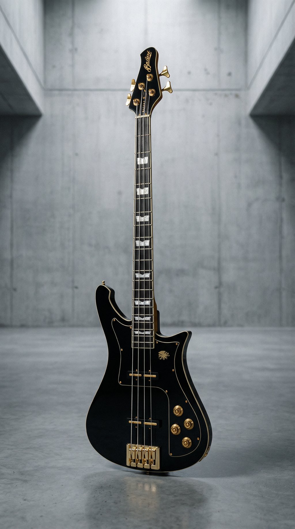 AI product shot of Nidhogg Bass - Pure Black