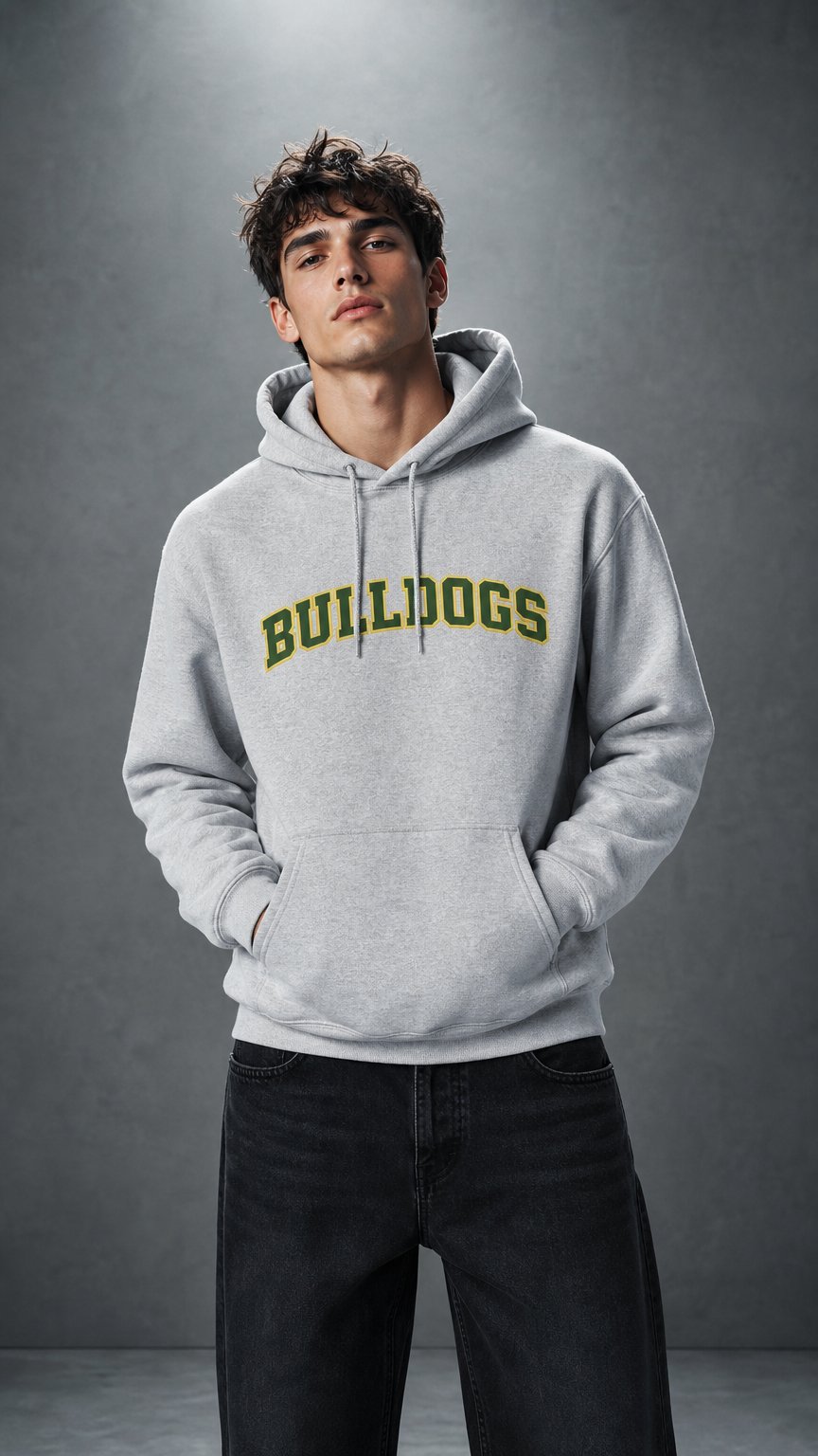AI product shot of Gildan Heavy Blend Hooded Sweatshirt
