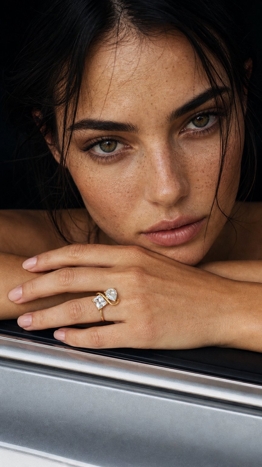 AI product shot of Vaela Birthstone Ring
