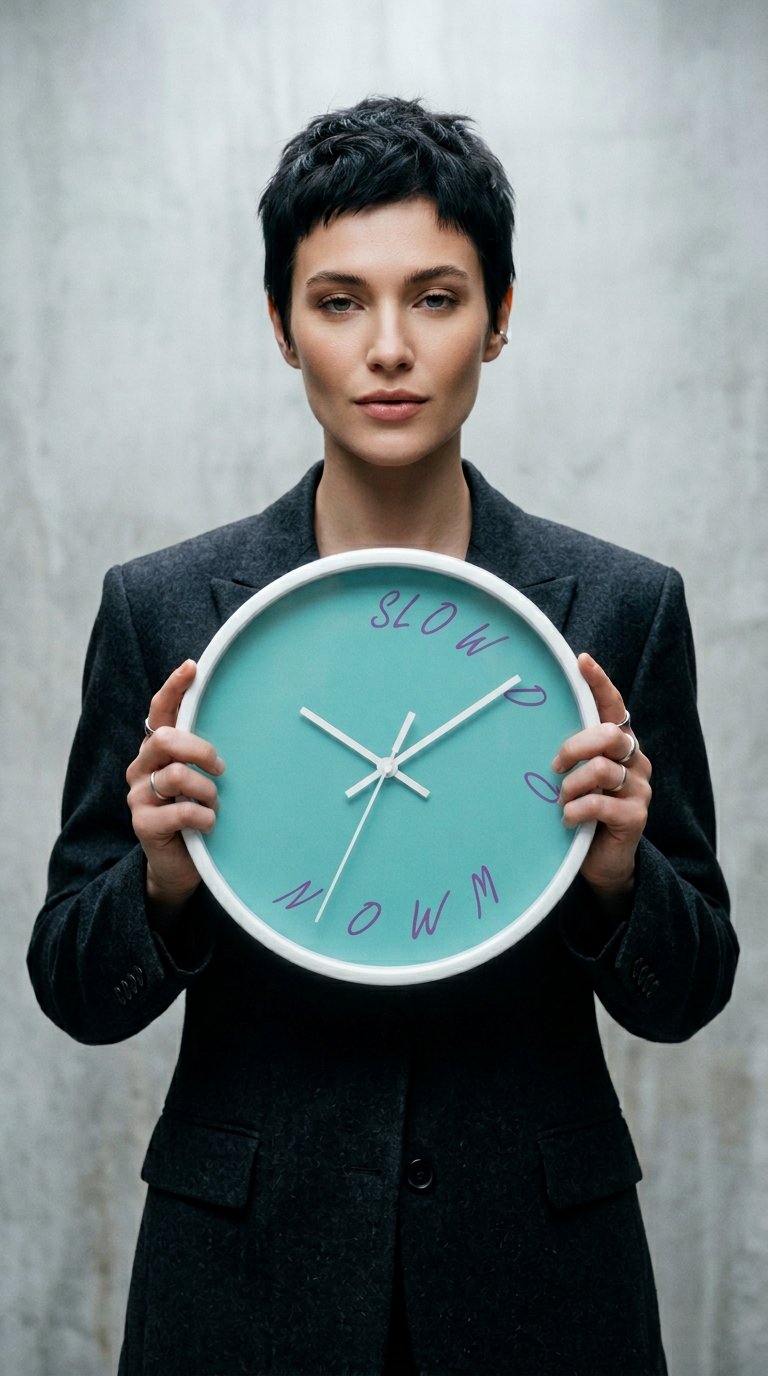 AI product shot of Slow Down 10" Wall Clock