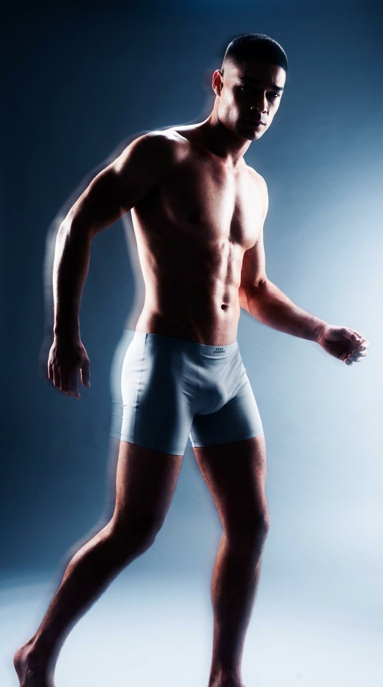 AI product shot of ZERO UNDERWEAR - BOXER ( CEMENT GREY )