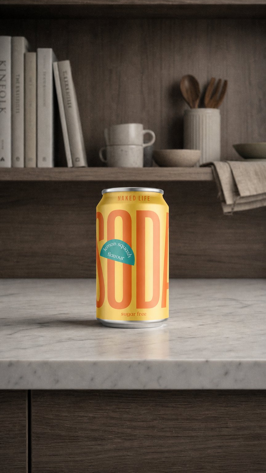 AI product shot of Sugar Free Lemon Squash 12 x 330ml Cans