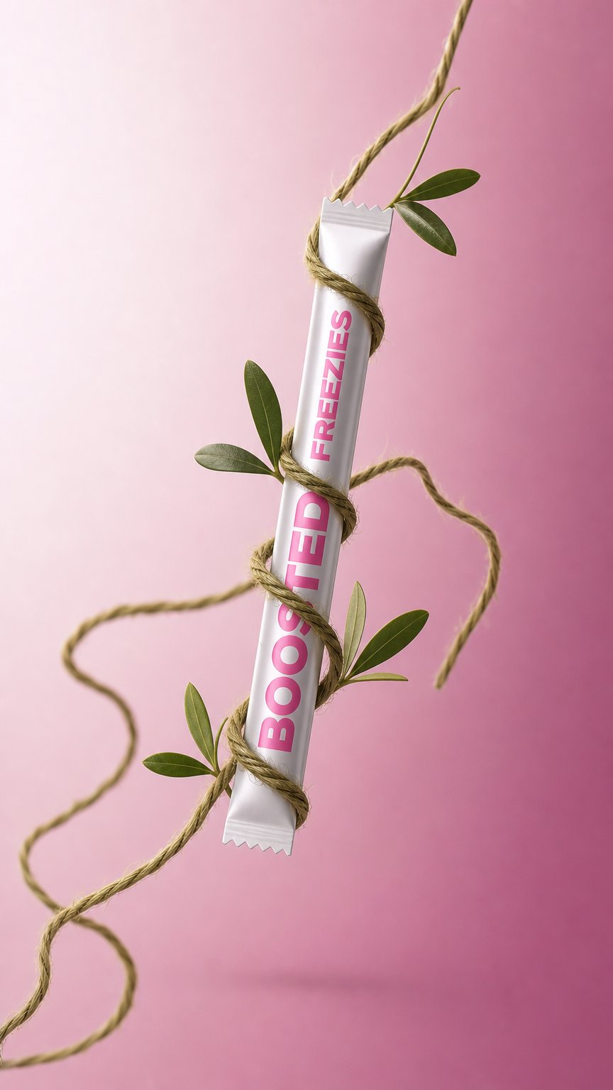 AI product shot of BOOSTED FREEZIES
