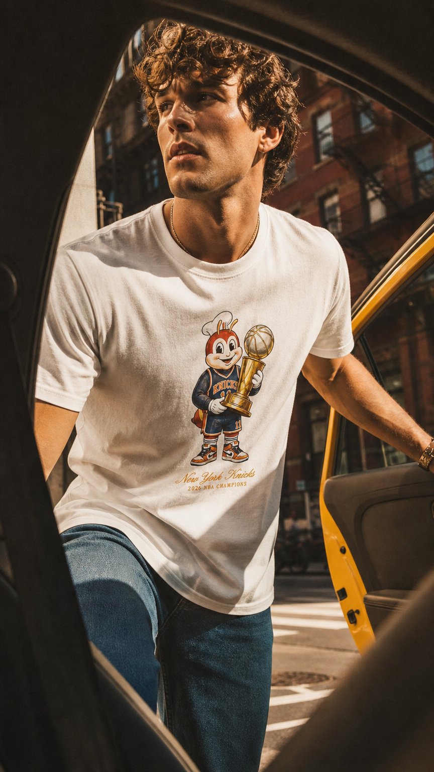 AI product shot of White Championship T-Shirt