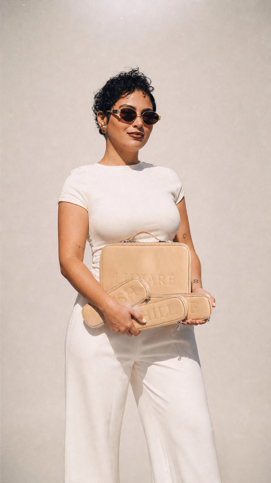 AI product shot of The Lunaré Organizer — Crème