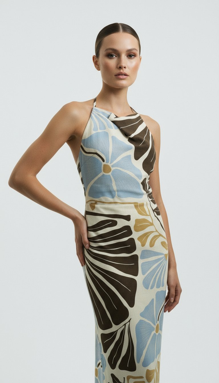 AI product shot of Lola Pleated Midi Dress