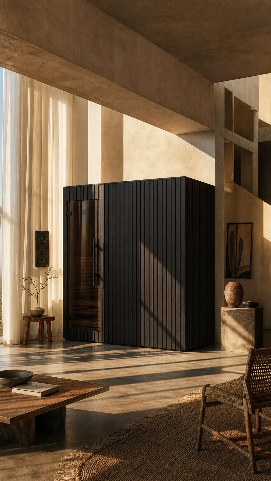 AI product shot of Private Hot-Stone Sauna